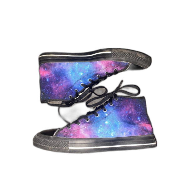 Woman's Galaxy Print High Top Shoes - Picture 5 of 5